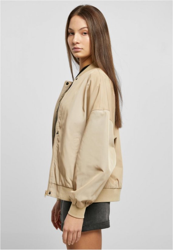 Dámská bunda Urban Classics Recycled Oversized Light Bomber - béžová