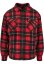 Pánská jarní bunda Urban Classics Plaid Teddy Lined - červená,černá