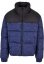 Pánská zimní bunda Urban Classics AOP Retro Puffer - černá, modrá