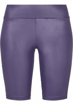 Ladies Synthetic Leather Cycle Shorts - darkduskviolet