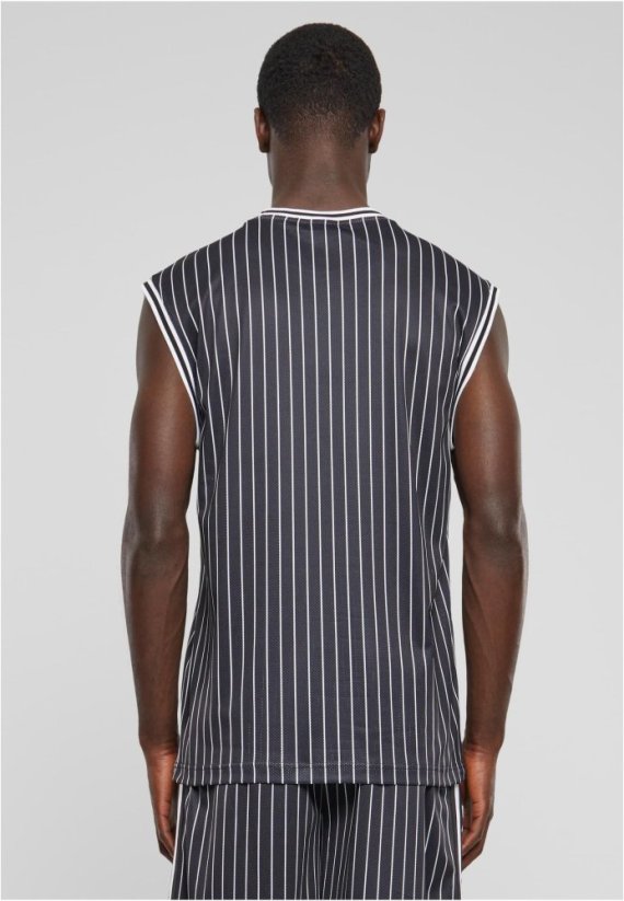 Striped Mesh Tanktop white/black XXL - black/white
