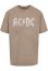 ACDC - Logo Acid Washed Oversize Tee - darkkhaki - Rozmiar: M