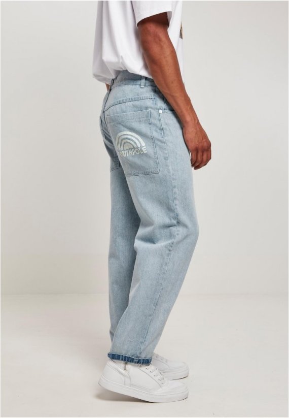 Męskie jeansy Southpole Spray Logo Denim - jasnoniebieski