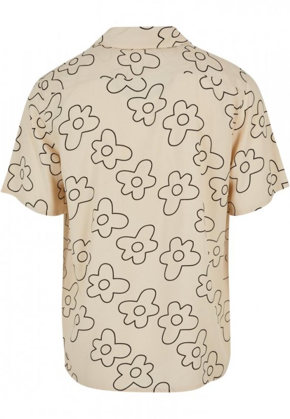 Béžová pánska košeľa Urban Classics Viscose AOP Resort Shirt