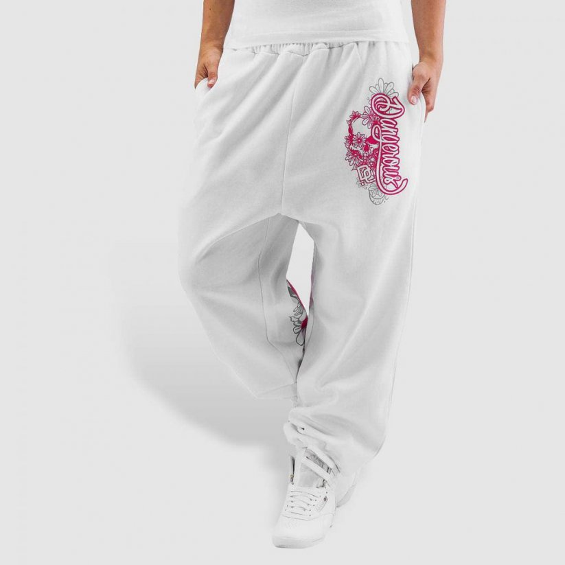Dangerous DNGRS / Sweat Pant Pink in white