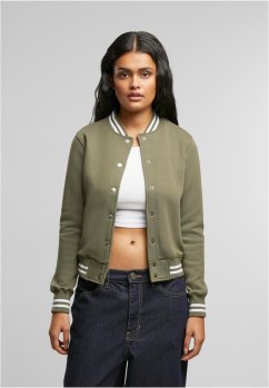 Ladies College Sweat Jacket - olive/olive