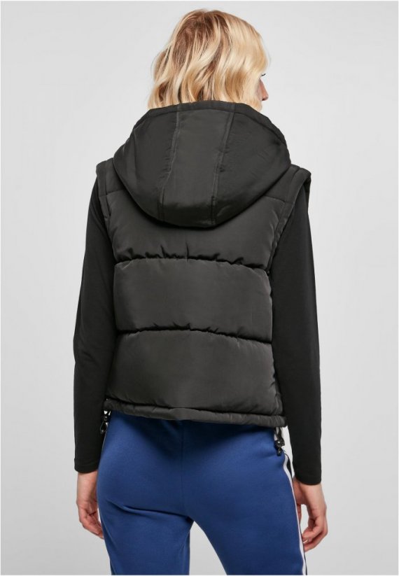 Ladies Recycled Twill Puffer Vest - black