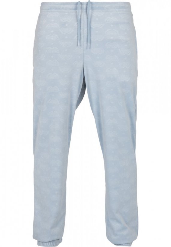 Męskie spodnie dresowe Southpole AOP Velor Pants - niebieskie