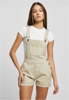 Ladies Organic Short Dungaree - offwhite raw