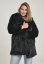 Dámský kabát Urban Classics Hooded Teddy - černý