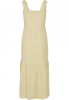 Ladies 7/8 Length Valance Summer Dress - softyellow