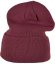 Čepice Urban Classics Leatherpatch Long Beanie - burgundy
