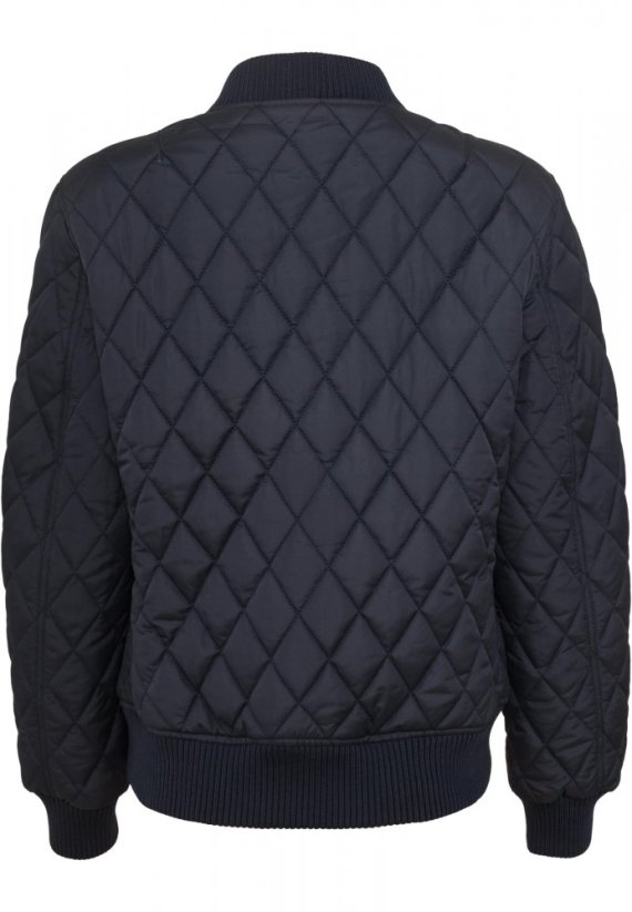 Dámská prošívaná bomber bunda Urban Classics Diamond Quilt Nylon-modrá