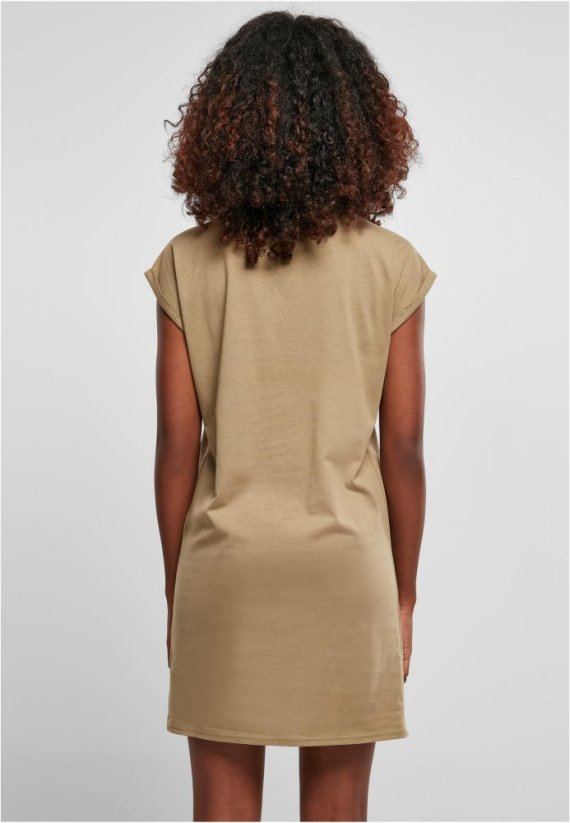 Ladies Turtle Extended Shoulder Dress - khaki