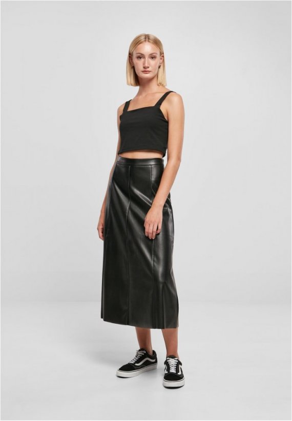 Ladies Synthetic Leather Midi Skirt