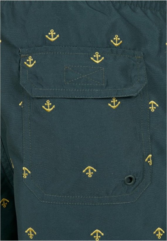 Embroidery Swim Shorts - anchor/bttlgrn/lmnmstrd