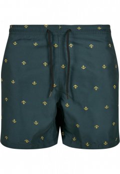 Embroidery Swim Shorts - anchor/bttlgrn/lmnmstrd