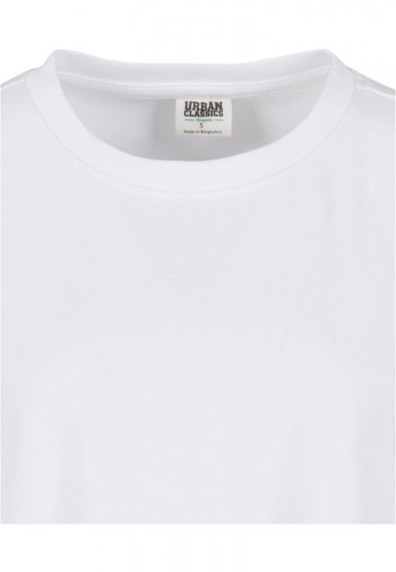 Dámske tričko Ladies Heavy Organic Oversized Cropped Tee - white