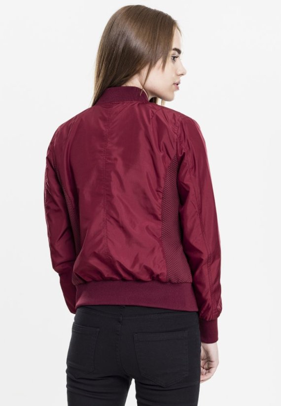 Dámská jarní/podzimní bomber bunda Urban Classics - vínová
