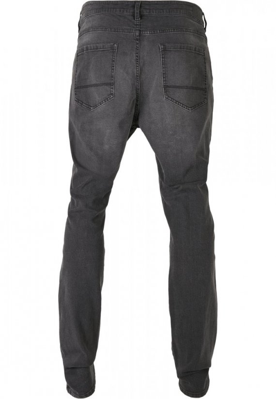 Černé pánské džíny Urban Classics Slim Fit Zip Jeans