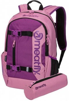 Dámsky batoh Meatfly Basejumper 22l - ružový, fialový + peračník ZADARMO
