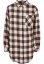 Dámská košile Urban Classics Ladies Oversized Check Flannel Shirt Dress - pink/brown