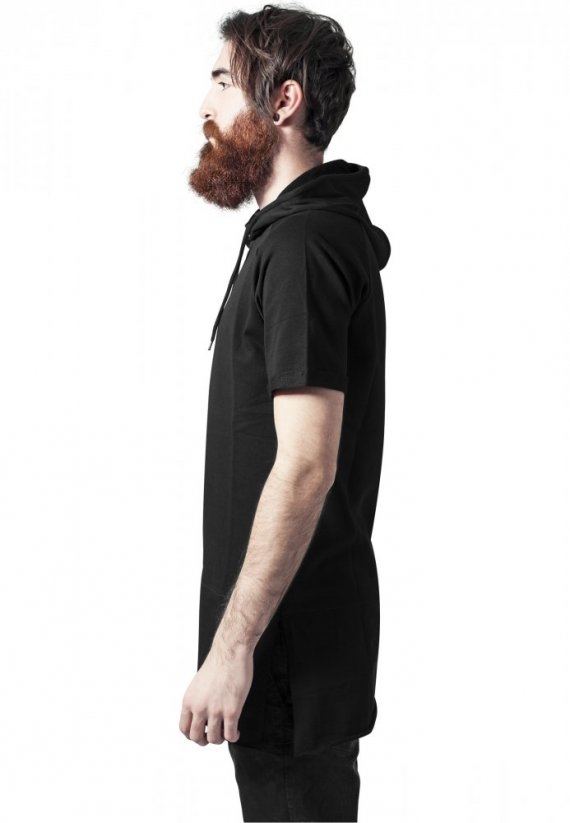 T-shirt Urban Classics Shortsleeve Long Raglan Hoody - black