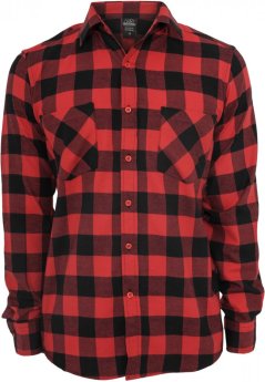 Košile Urban Classics Checked Flanell Shirt - blk/red