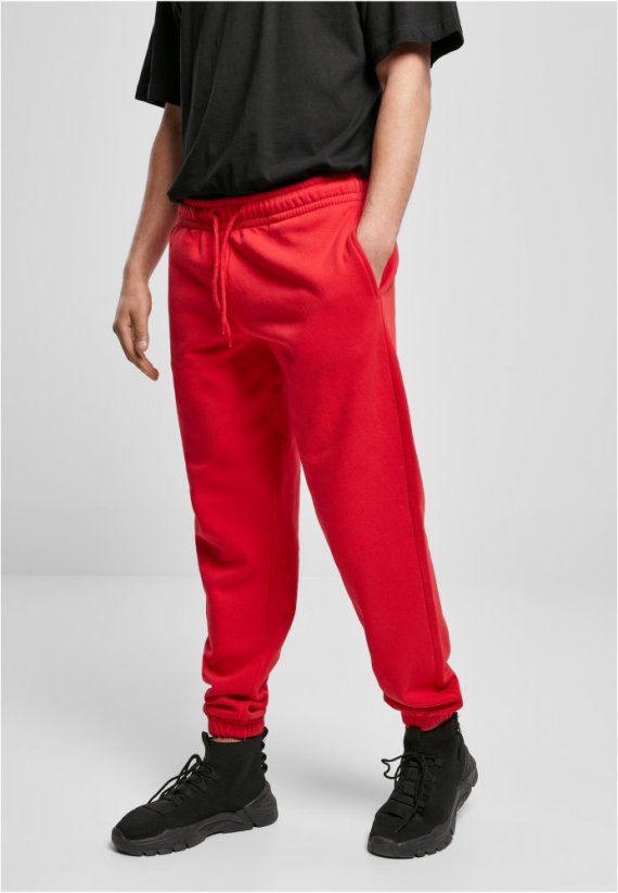 Červené pánské tepláky Urban Classics Basic Sweatpants 2