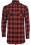 Pánská košile Urban Classics Side-Zip Long Checked Flanell Shirt - blk/red