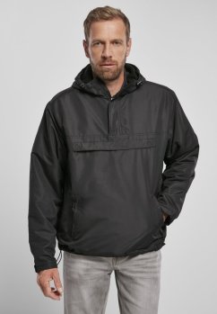 Bunda Brandit Fleece Pull Over Windbreaker - black