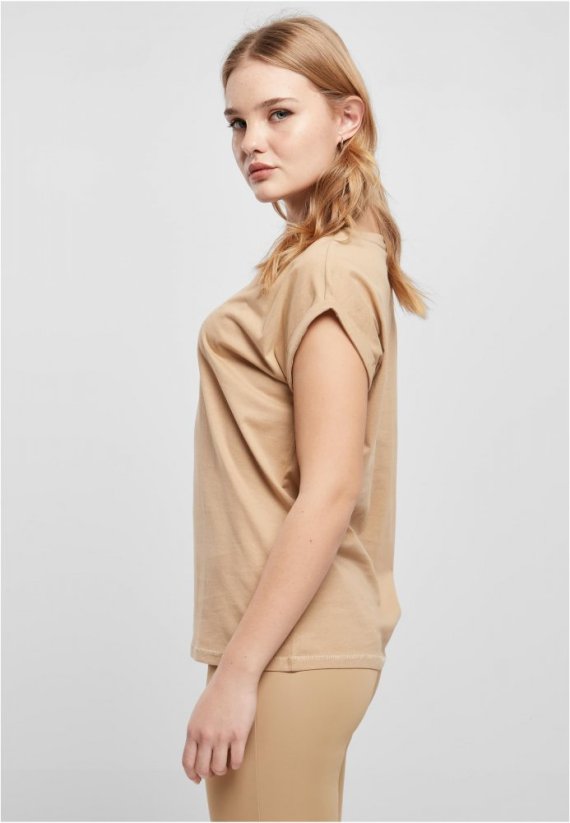 Ladies Extended Shoulder Tee - unionbeige