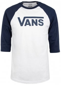 T-Shirt Vans Classic Raglan white-dark blue