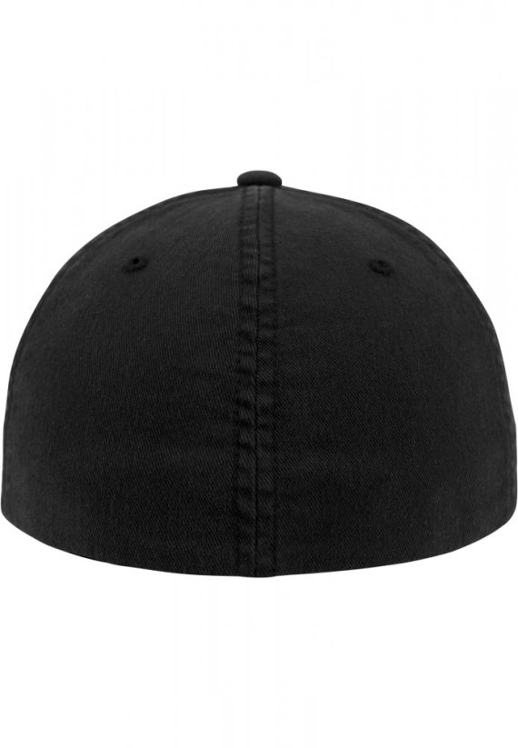 Flexfit Garment Washed Cotton Dad Hat - black