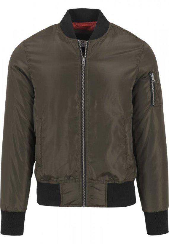 Pánska bomber bunda Urban Classics 2-Tone - tmavo olivová