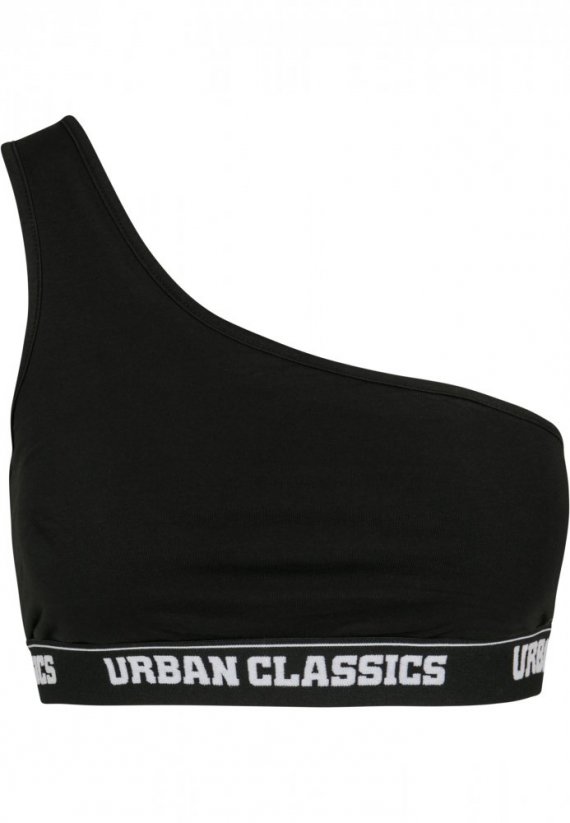 Podprsenka Urban Classics Ladies Asymmetric Logo Bra