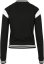 Ladies Inset College Sweat Jacket - blk/wht