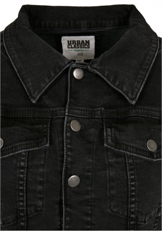 Čierna dámska džínsová bunda Urban Classics Ladies Organic Denim Jacket