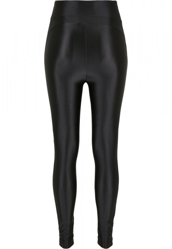 Černé dámské legíny Urban Classics Highwaist Shiny Metalic