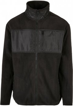 Pánská bunda Urban Classics Patched Micro Fleece - černá