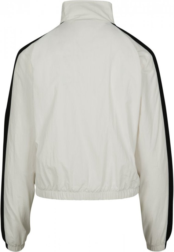 Bunda Urban Classics Ladies Short Striped Crinkle Track Jacket - white/black