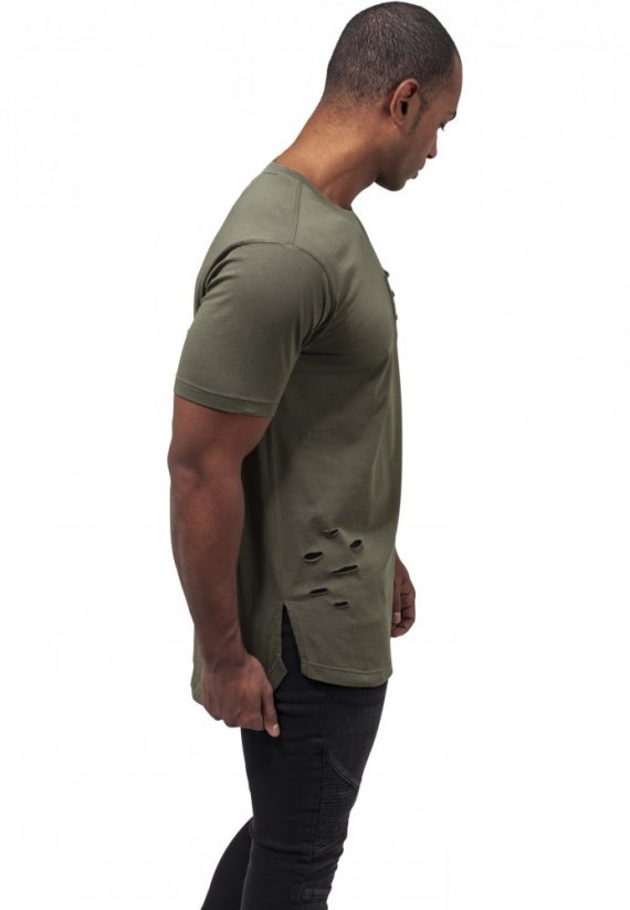Ripped Pocket Tee - olive