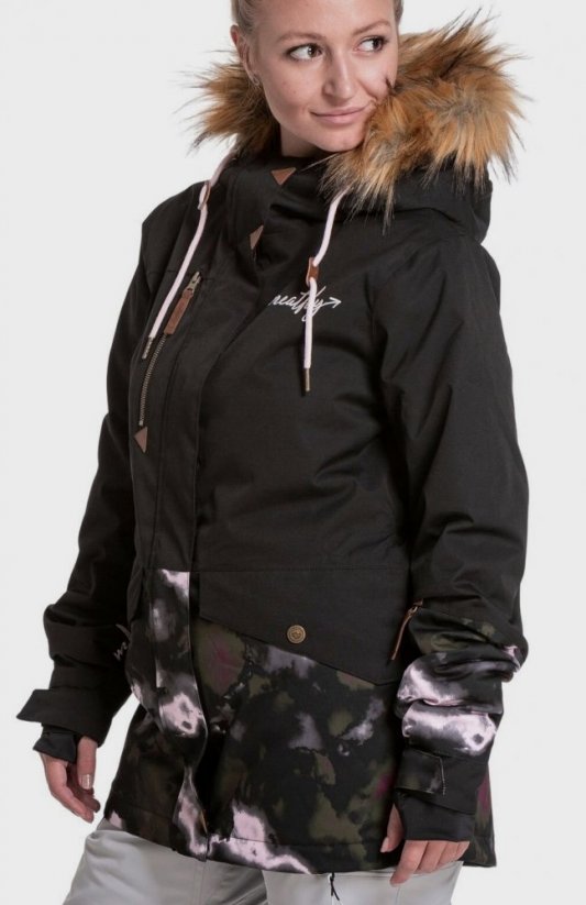 Zimná snowboardová dámska bunda Meatfly Athena Premium storm camo pink