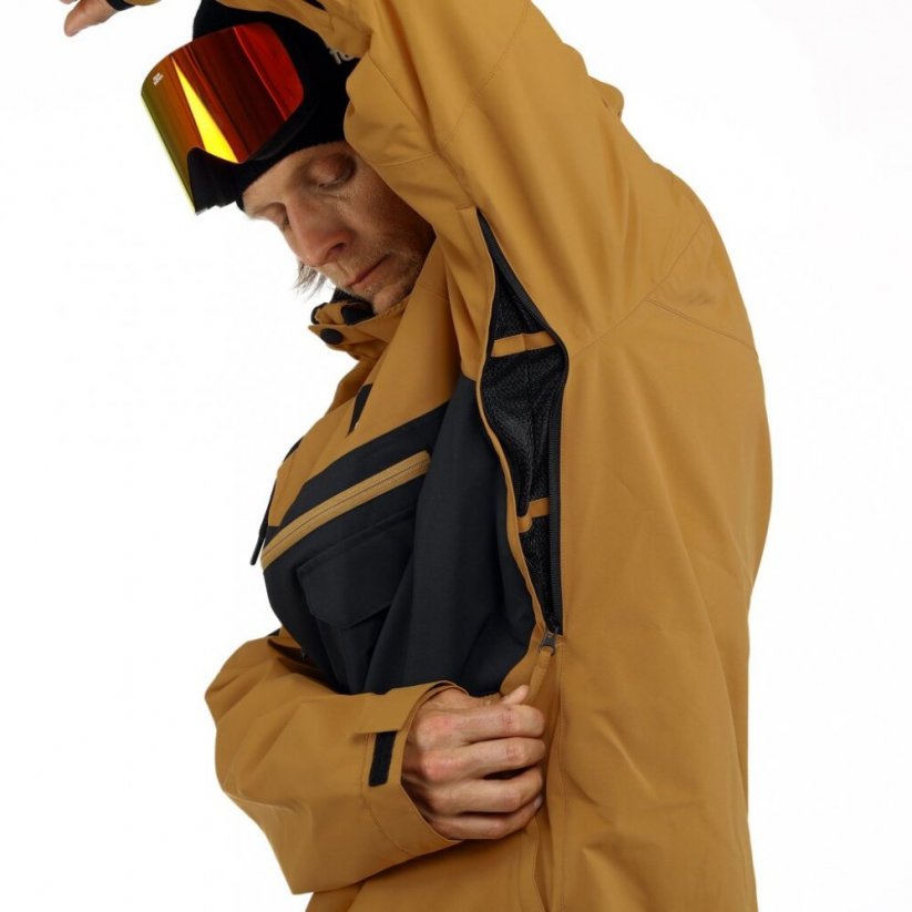 Snowboardová pánska bunda Horsefeathers Norman - žltá, čierna