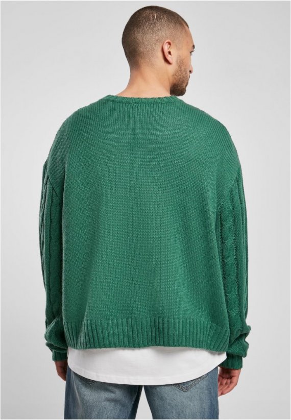 Pánsky sveter Urban Classics Boxy Sweater - zelený