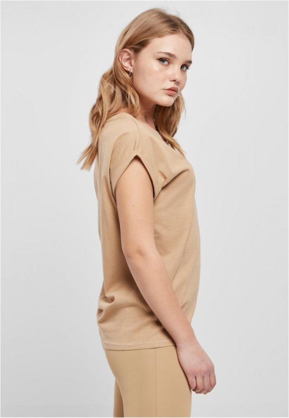 Ladies Extended Shoulder Tee - unionbeige