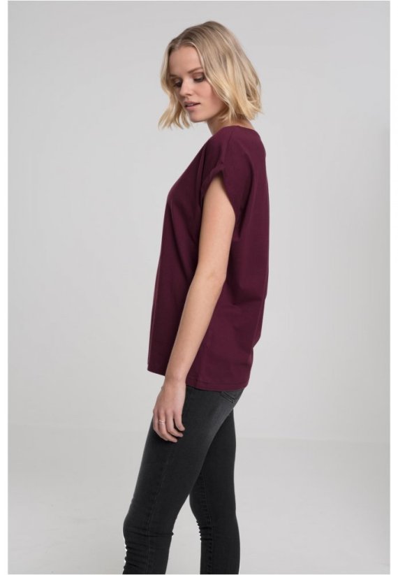 Fialové dámské tričko Urban Classics Ladies Extended Shoulder Tee