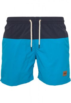 Pánske kúpacie kraťasy Urban Classics Block Swim Shorts - nvy/tur