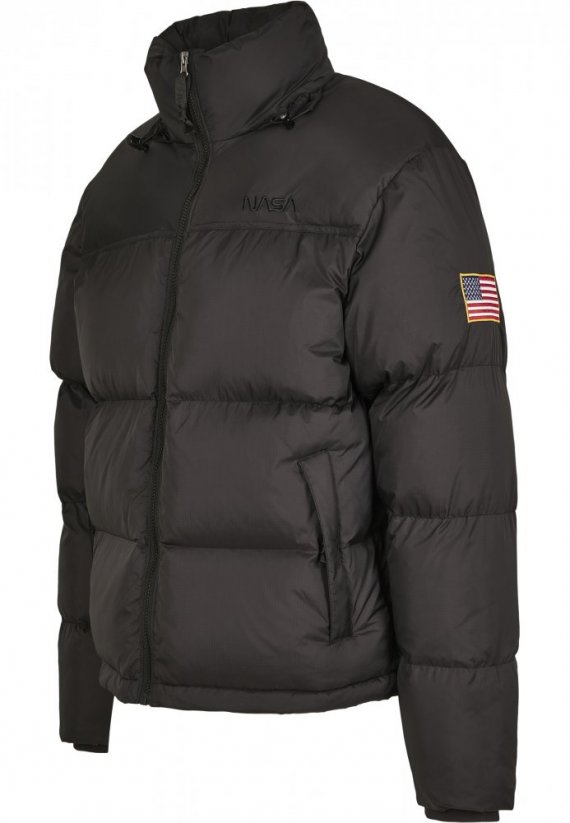Kurtka NASA Two-Toned Puffer Jacket - black