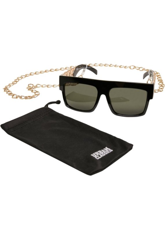 Sunglasses Zakynthos with Chain - black/gold